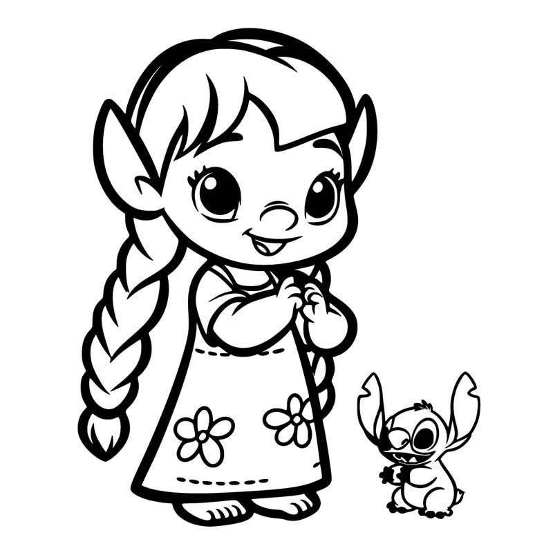 girl dressed as stich