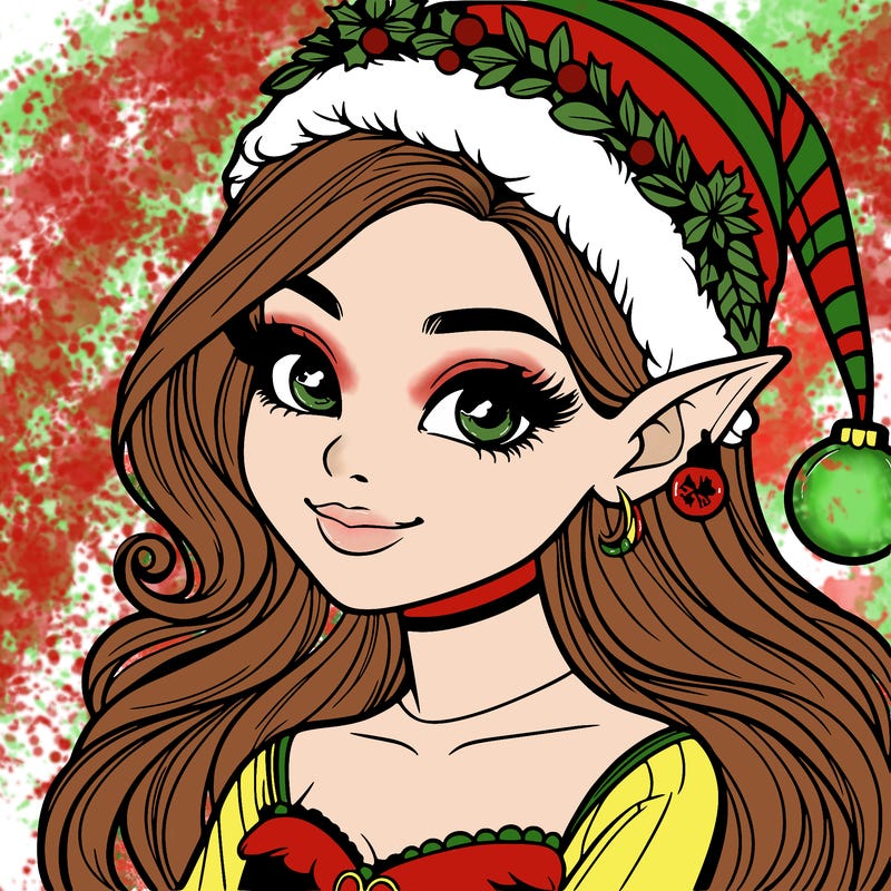 christmas girl elf realistic