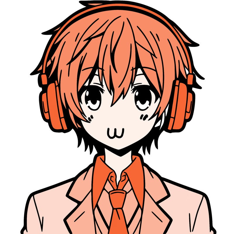 anime boy with headphones