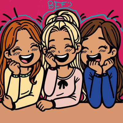 girls making fun of another girl