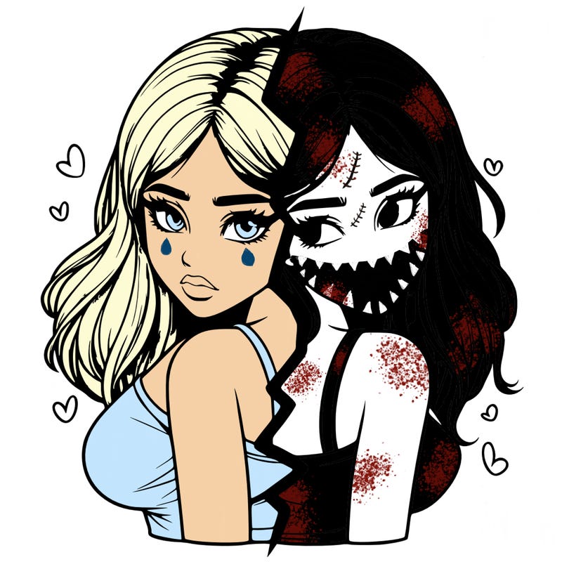 realistic girl split