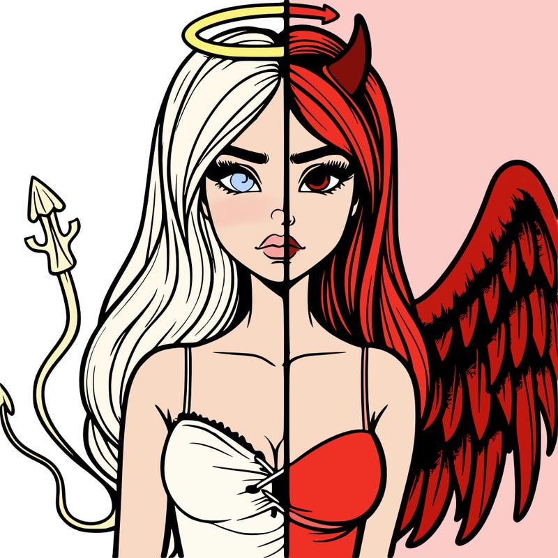 devil vs angel realistic girl