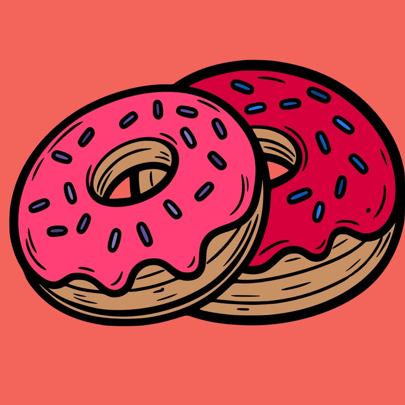 a piece of food doughnuts