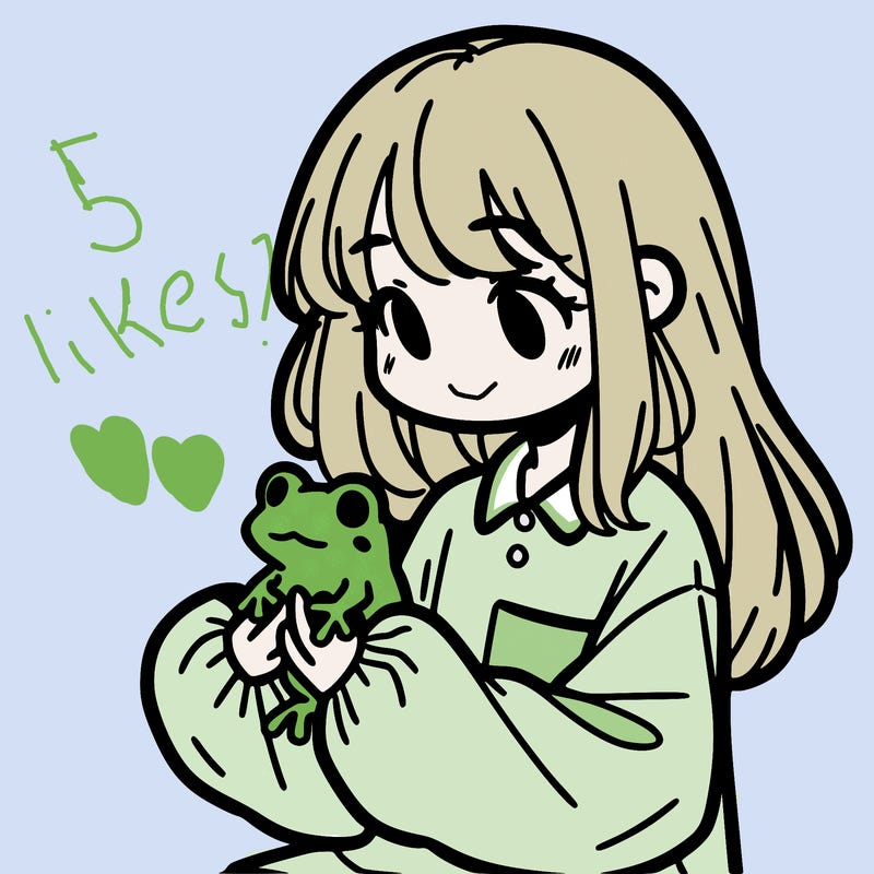 girl with long hair and a oversized shirt. and she is holding a frog
