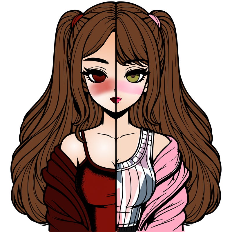 realistic girl split