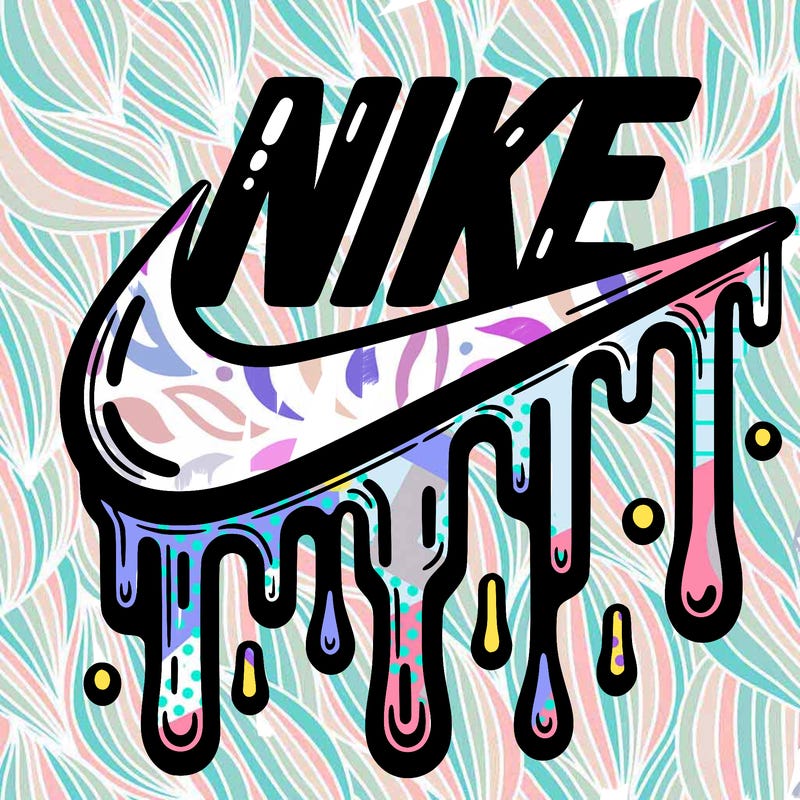 dripping nike logo