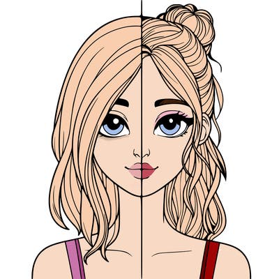 realistic girl split