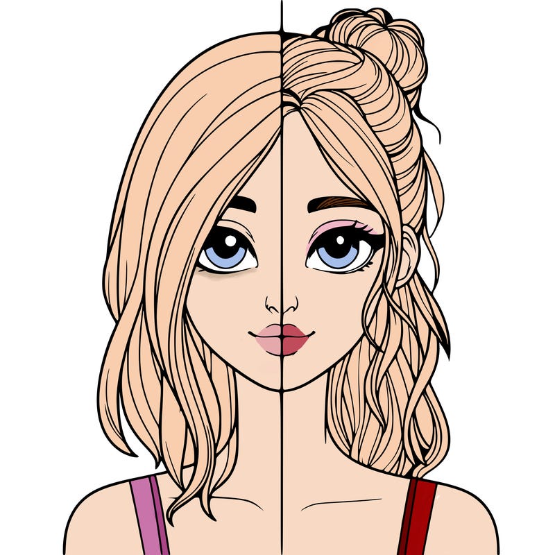 realistic girl split