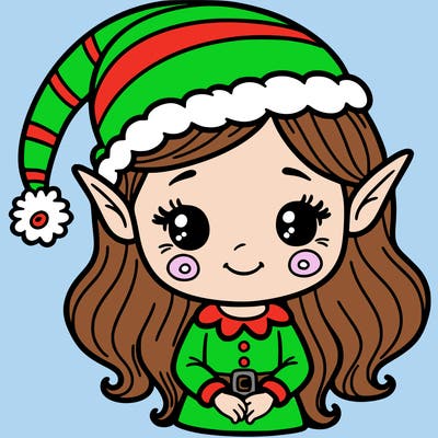 christmas elf girl