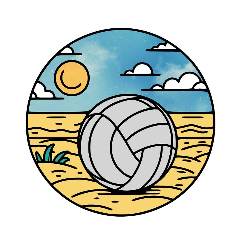 volleyball on a beach