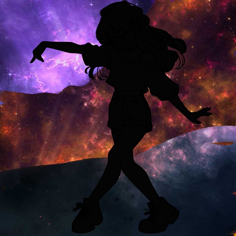 realistic girl danceing