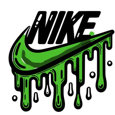 dripping nike logo