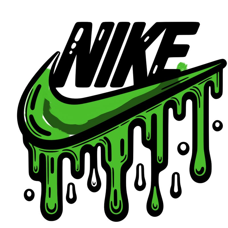 dripping nike logo