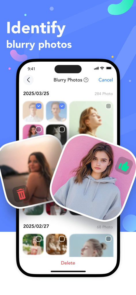 Pure Master:PhoneExpert - Pure Master app identifying and deleting blurry photos to save storage