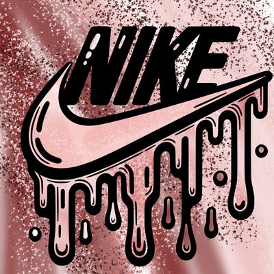 dripping nike logo