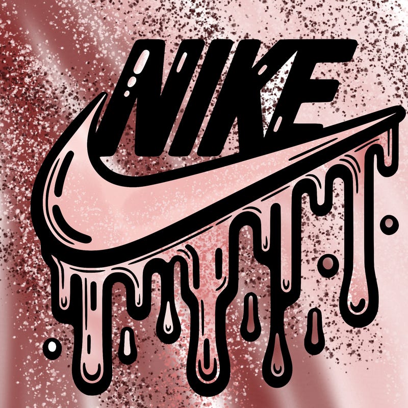 dripping nike logo