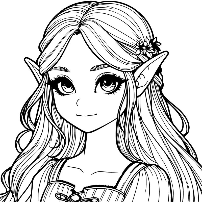 a realistic elf girl