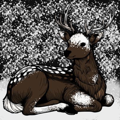 realistic deer with antlers
