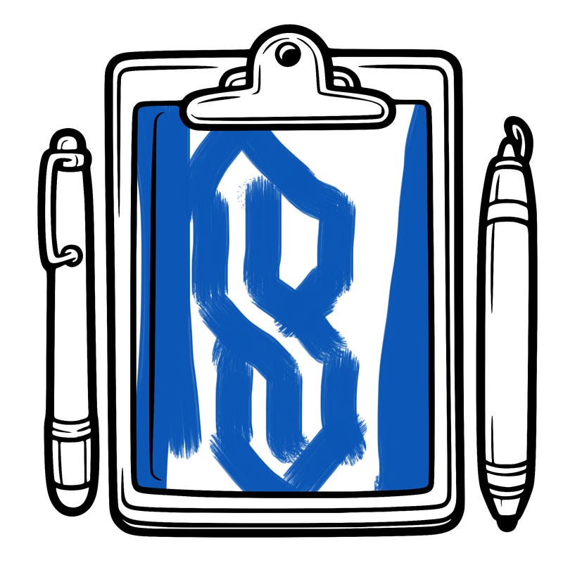 blank clip board with pen