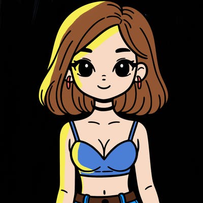 girl in crop top