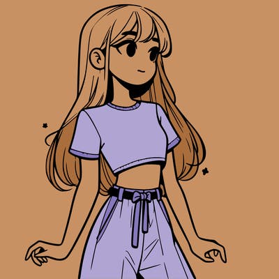 girl in a cute crop top