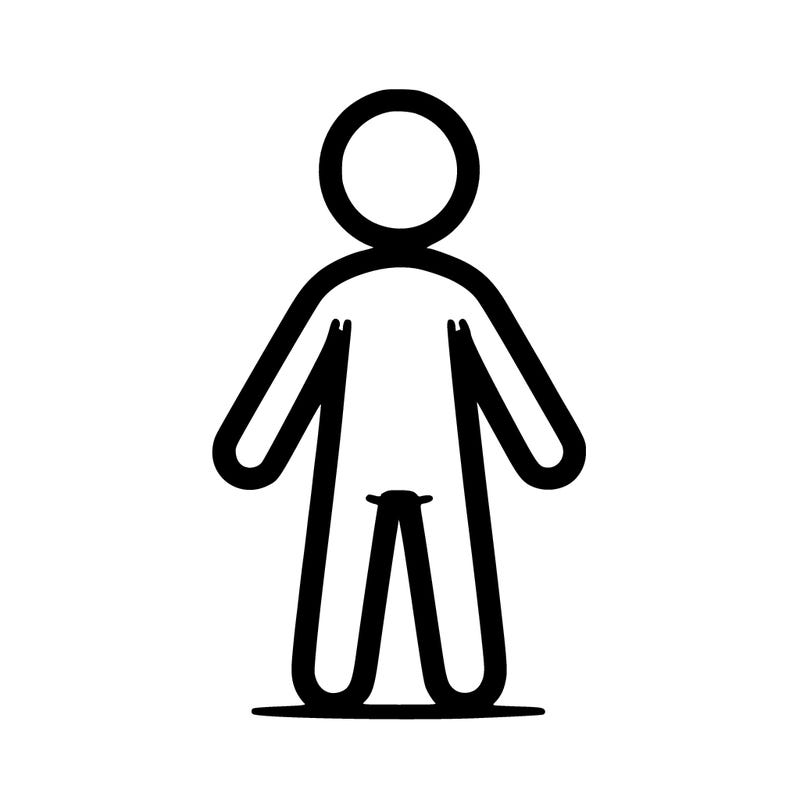 drawing of a person's body