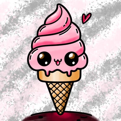 a cute ice cream