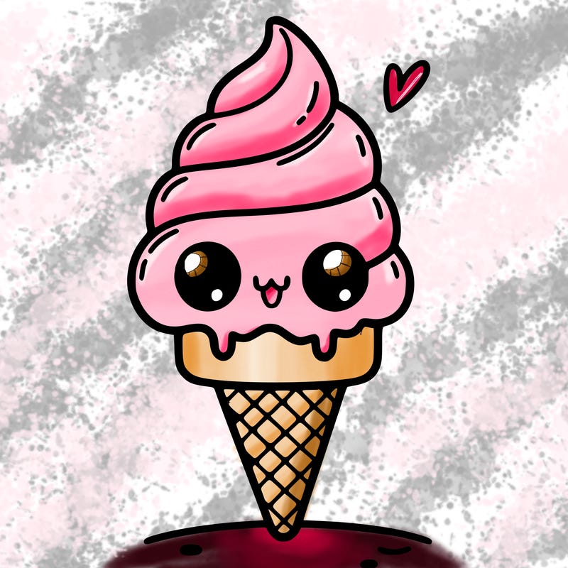 a cute ice cream
