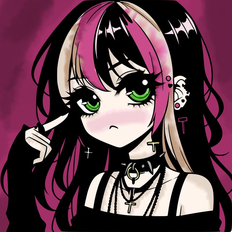 goth anime girl