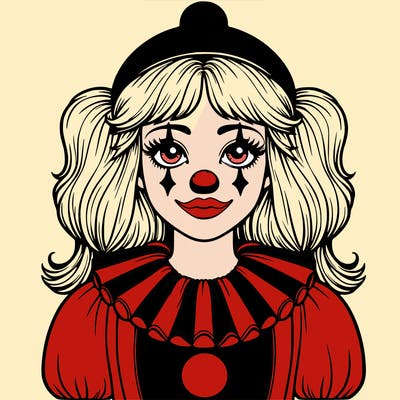 realistic clown girl