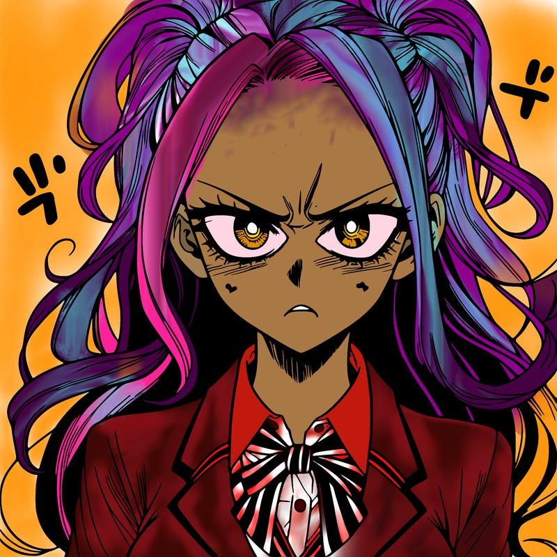 a really mad realistic manga girl