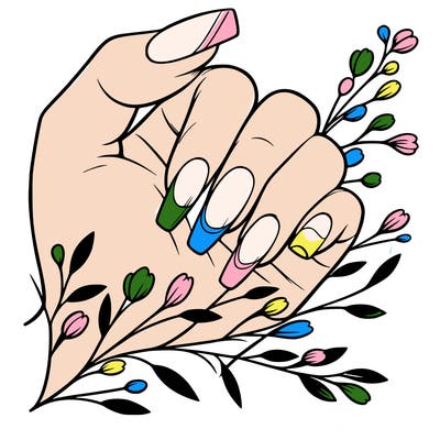 nails with french tip