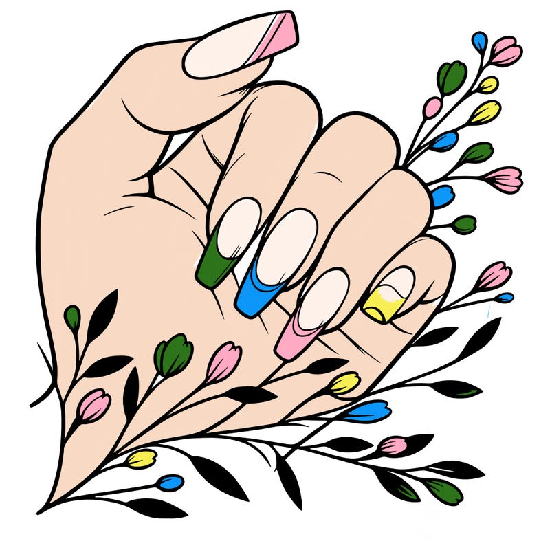 nails with french tip