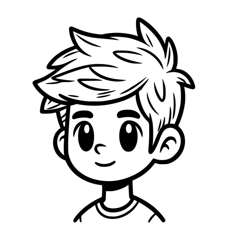 boy with cool hair