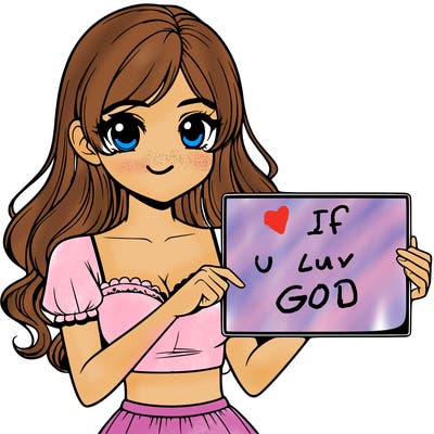 realistic pretty girl holding blank sign