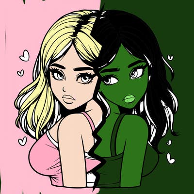 realistic girl split