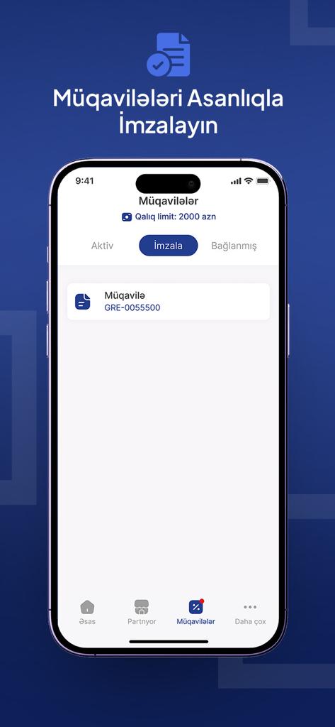 Ferrum Capital mobile app screen showing a list of financial contracts for signing