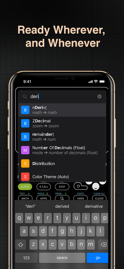 Calculate84 for Institutions - Screenshot of Calculate84 for Institutions showing a search bar for mathematical functions.