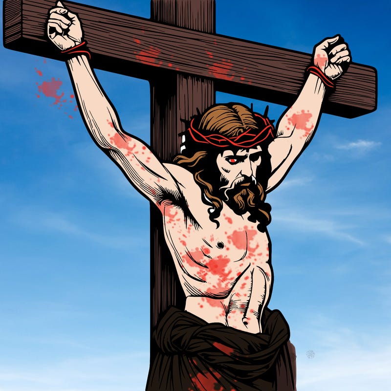 jesus realistic on the cross