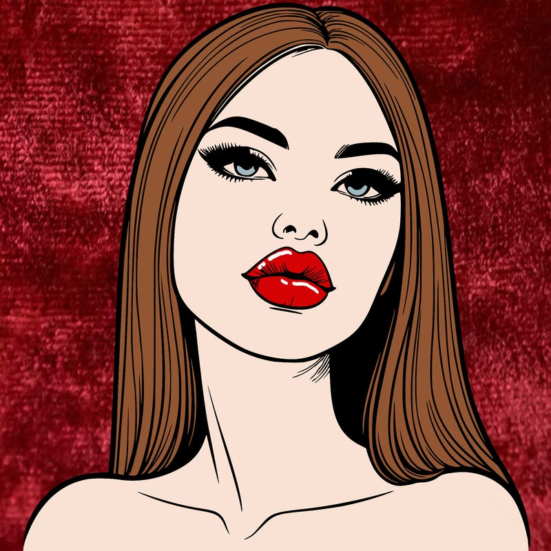 realistic woman with full lips