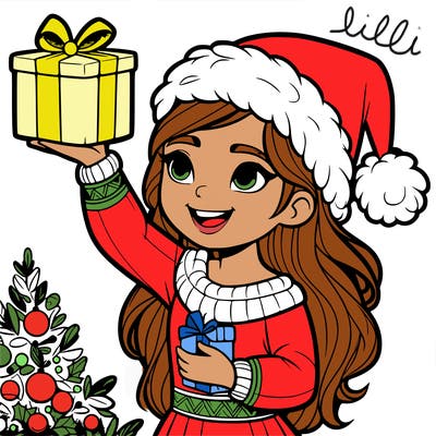 christmas girl realistic