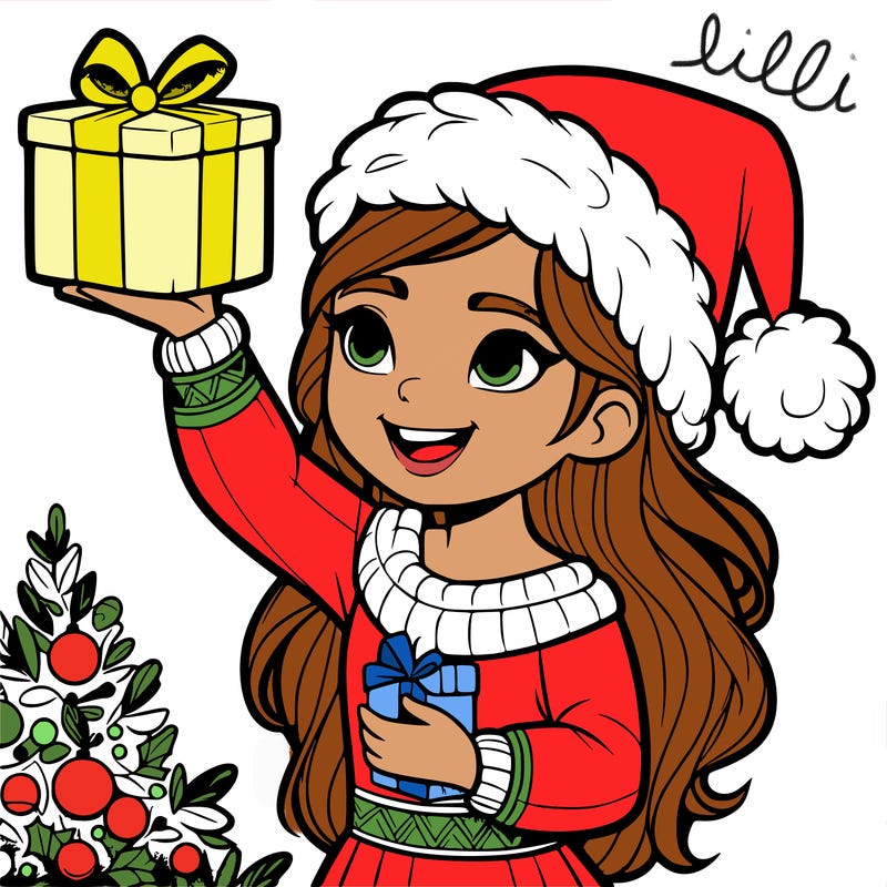 christmas girl realistic