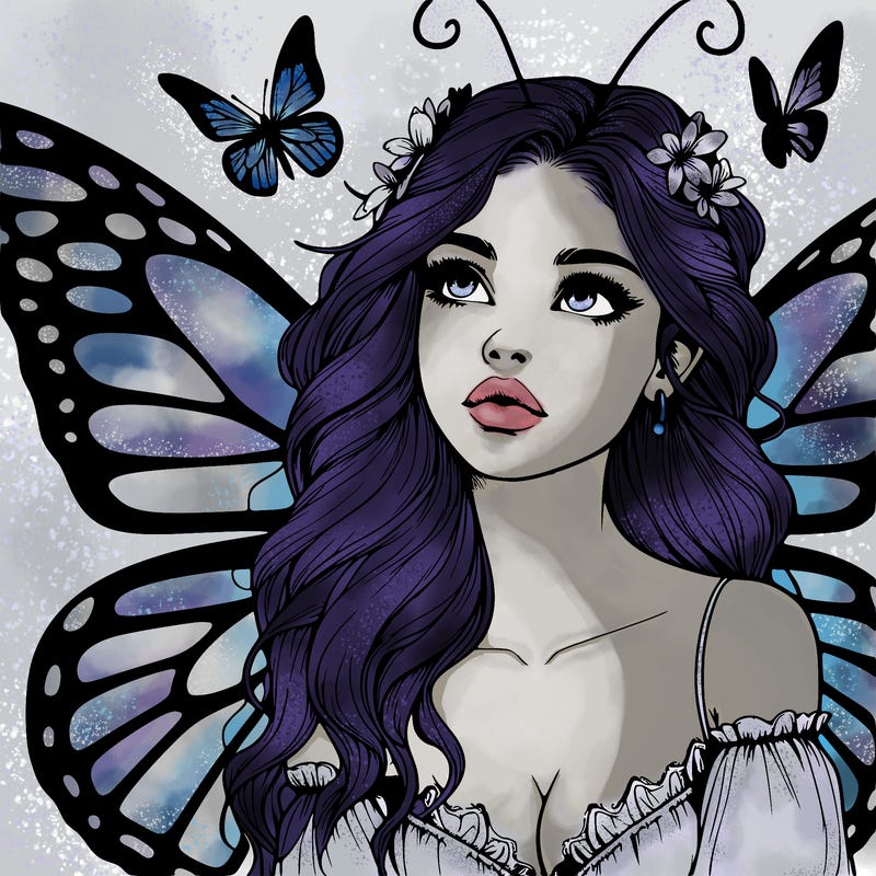 butterfly fairy realistic girl
