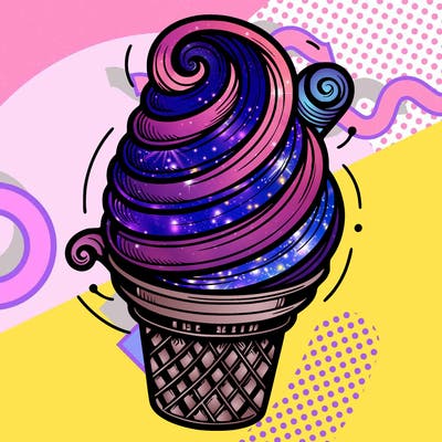 realistic whirly ice cream