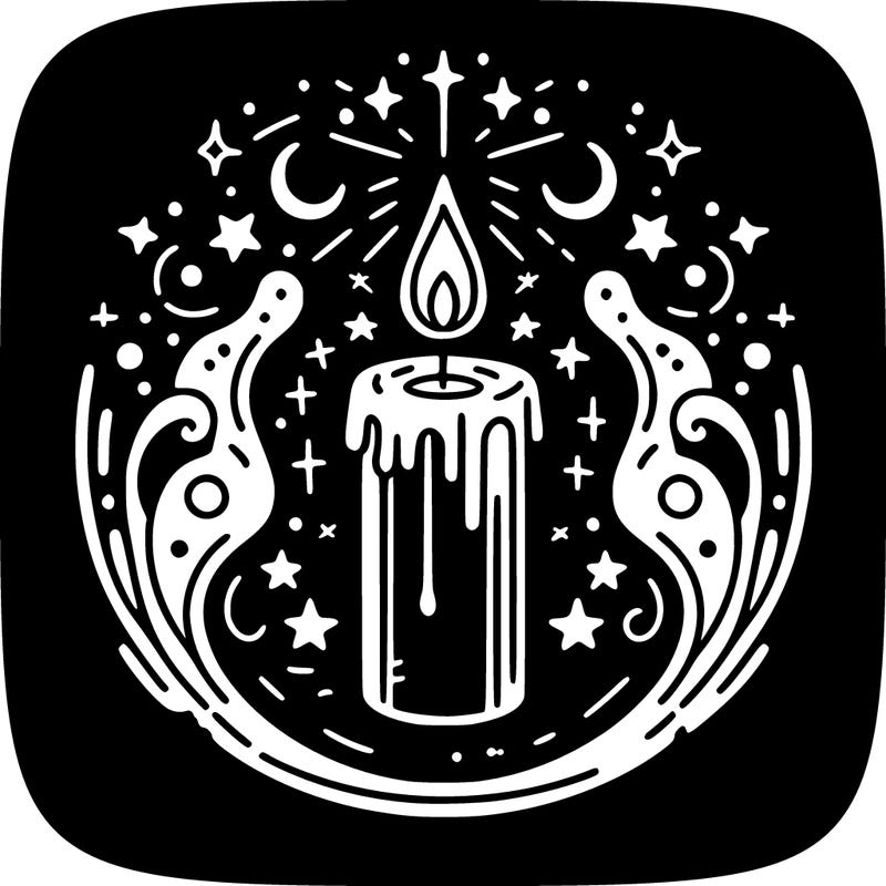 candle surrounded by darkness