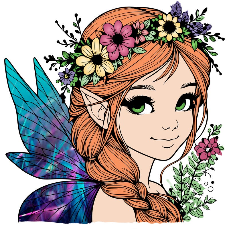 beautiful realistic fairy portrait