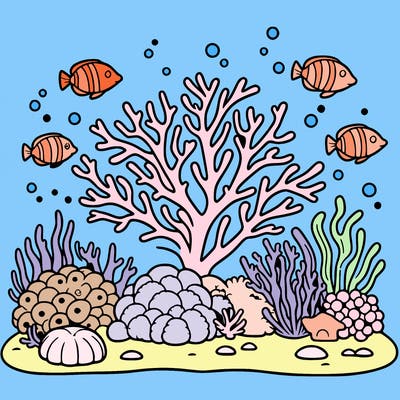 coral-reef out line