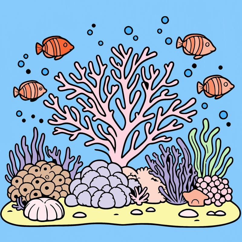 coral-reef out line