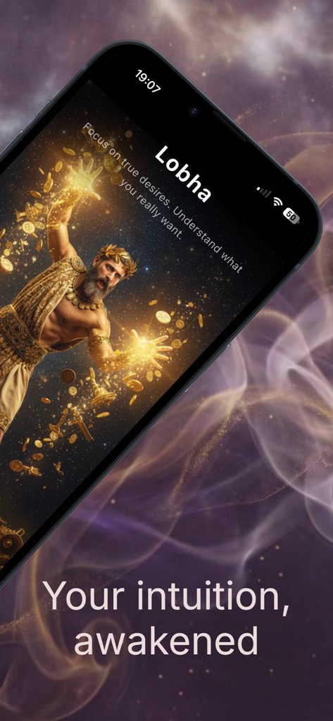 LeelaClue: Mindfulness - LeelaClue mindfulness app interface showing a card for awakening intuition