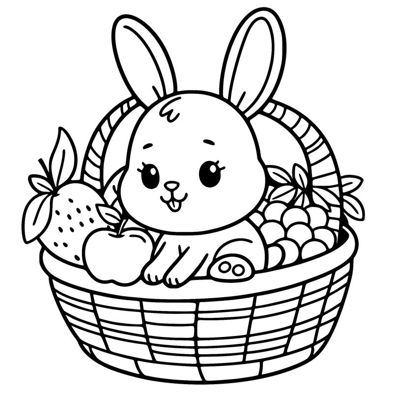 bunny in a fruit basket